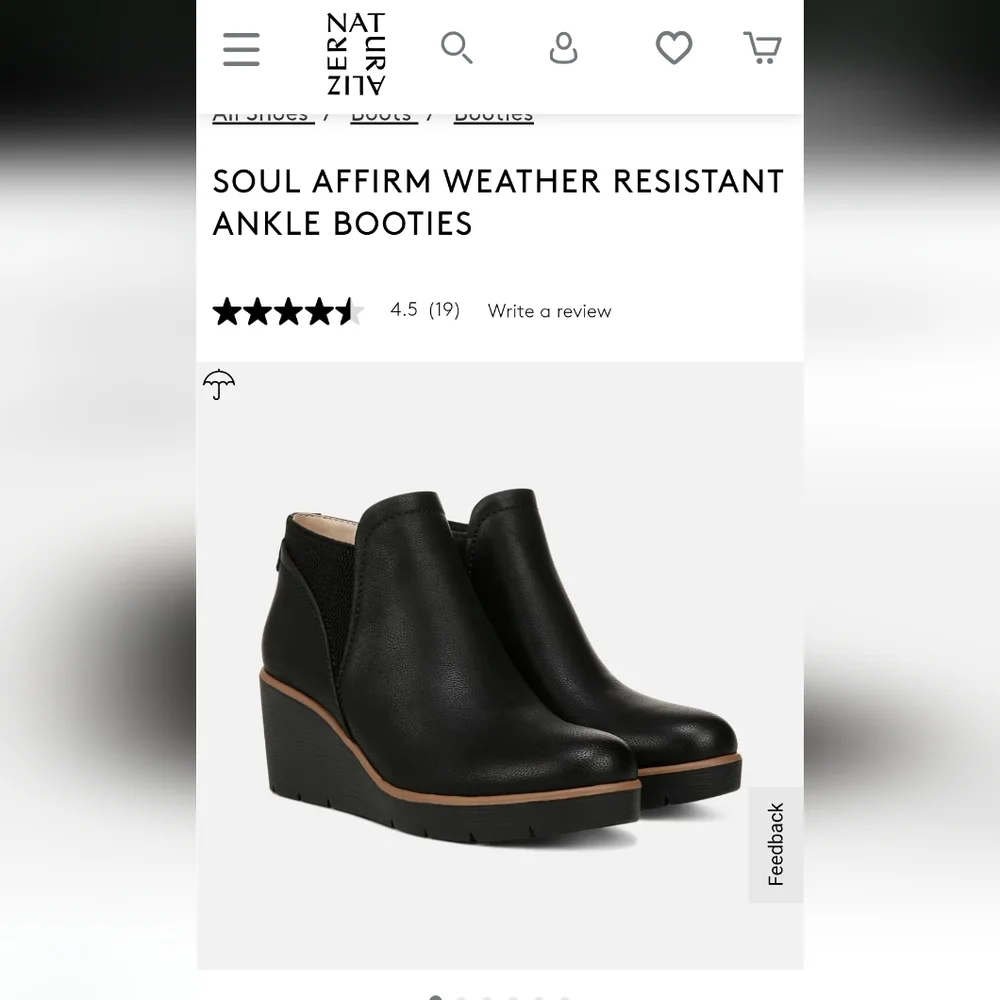 Naturalizer Black Ankle Booties - Picture 2 of 3